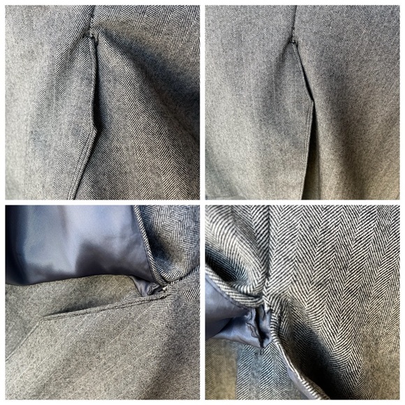 Hickey Freeman Suit Jacket Blazer Gray Size 48R Boardroom Herringbone Wool NWT - Picture 10 of 14